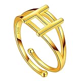 Initial Letter Ring for Women 925 Sterling Silver