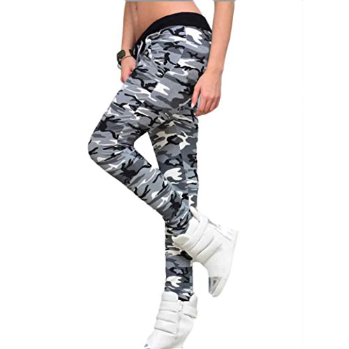 image for Leedford Women Yoga Leggings Running Compression Tights Camouflage Spo