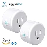 smart wifi plug 2 pack ,Work With Alexa Google Home, Compatible With Voice Activated Devices Echo Dot accessories, Remote Outlet Timer Funtion No Hub Required