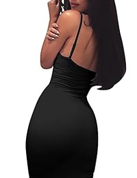 Vestido midi ajustado sexy con breteles finos para mujer GOBLES de Bodycon