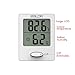 BALDR Digital Mini Hygrometer Indoor Thermometer Small Versatile Home Indoor Outdoor Refrigerator Hygro-Thermometer Monitor Temperature Humidity Gauge Indicator for Greenhouse,White