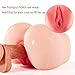Pussy Ass Male Masturbator with Stimulation Pearls for Intense Pleasure,3D Realistic Butt Anal Stroker and Virgin Vagina Love Doll Sex Toys with 2 Holes for Men Masturbation (Flesh)