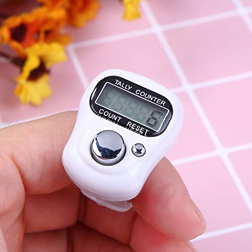 Vanpower Stitch Marker Row Finger Ring Counter LCD Electronic Tally Counter (White) - Thumbnail 4