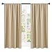NICETOWN Blackout Room Darkening Curtains - Home Decoration Light & Noise Reducing Thermal Insulated Window Draperies with Rod Pocket Top (Biscotti Beige, Set of 2, 42 inches Wide x 45 inches Long)