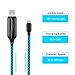 EL-AURORA Lightning to USB Cable 360 Degree Light Up Visible Flowing Glowing LED iPhone Charger Cable to USB Syncing and Data Cord for iPhone 7/7 Plus/6/6 Plus/6s/6s Plus/5/5s and more-3ft (black)