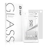 Sony Xperia Z5 Compact / Mini Tempered Glass Screen Protector, D&P Ballistics Glass Screen Protector+ Anti-Glare Backside Protector- 99.9% Transparent HD Shield / 9H Hardness / Shatter-Proof