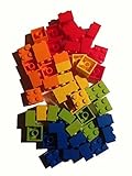 Lego 2x2 Bricks, 50 Count, (Red, Orange, Yellow, Lime, Blue) by BrickheadCFO