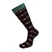 USBingoshop Mens Cotton Argyle Striped Solid Ribbed Black Crew Dress Socks(10-13, Striped-2 Pack of 12)
