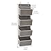 EZOWare Over The Door Organizer with 4 Pocket, Hanging Storage Organizer for Pantry Baby Nursery Bathroom Closet Dorm (Pack of 1, Gray)