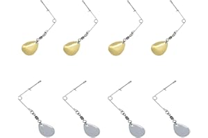 MILEPETUS 20pcs Fishing Spinnerbait with Colorado Nickel Blade Willow Blades Spin Lure Making Fishing Lures Replacement Accessories