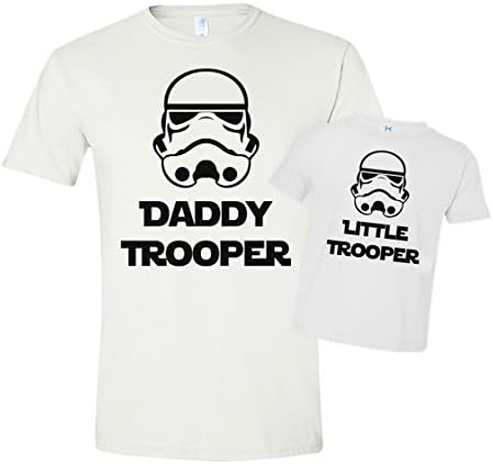 2-Pc Child/Dad T-Shirt Set 'Daddy Trooper’ and 'Little Trooper' Star Wars Inspired Gift Set