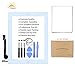 iPad 4 Model A1458 A1459 A1460 Screen Replacement Digitizer Glass Assembly(White) - Includes Adhesive Stickers Bezel Frame and Professional Tool Kit
