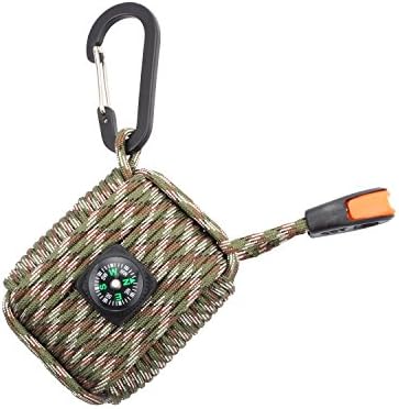 Paracord Suvival Grenade Emergency Kit-25 First Aid Survival Kit Wrapped in 550lb 7 Strands Paracord Survival Grenade Keychains For Emergency (Camouflage)