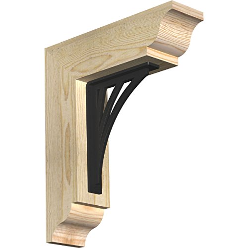 4"W x 15 1/2"D x 18"H Nevio Traditional Ironcrest Rough Sawn Bracket, Douglas F…