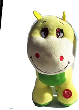 Singing 10" Yellow Dinosaur ABC Musical Plush Plays A-B-C's Plush Toy