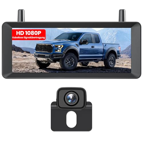 AUTO-VOX 7.2" Rückfahrkamera Kabellos Auto Nachrüsten mit Stabilem Signal