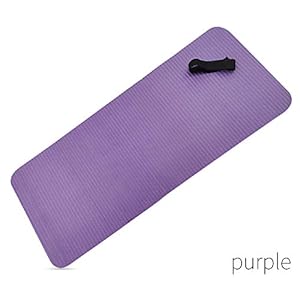 Luopei Yoga Mat, Non-Slip Exercise Mat, Odorless, Durable and Lightweight, 60×25cm with Elastic Band for beginner Home Gym Fitness