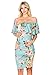 My Bump Women's Ruffle Off-Shoulder Maternity Dress W/Side Sharing(Made in USA)