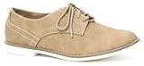 Women's Cooper Lace Up Oxfords Flats Sneakers By LUSTHAVE
