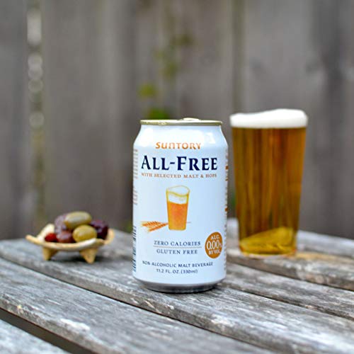 Suntory Japanese Beer Beverage, All Free, 0.00% Non Alcohol, Zero Calories And Gluten Free , Japan No. 1 Best Selling NA Beer, 11.2 Fl Oz | Pack of 24