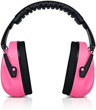 HearTek Kids Earmuffs Hearing Protection with Travel Bag- Junior Ear Defenders For Children, Padded Ear Protection, Small Adults, Women - Adjustable Protector Noise Reduction Ear Muffs