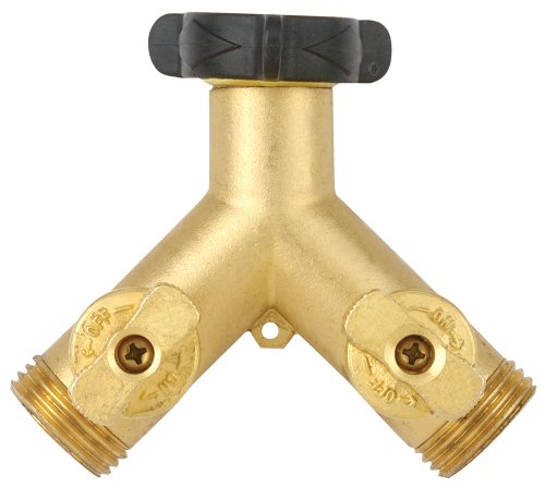 Gilmour High Flow Brass Dual Valve Water Hose Faucet Y