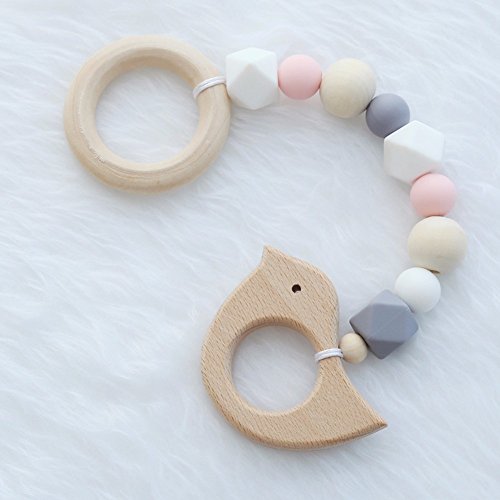 Wall of Dragon Baby Rattle Toys Animal Wooden Rattle Ring Natural Wood Beads Play Gym Toy Stroller Toys Hanging Mobile Crib Newborn Infant Gift - Thumbnail 5