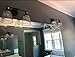 Phansthy Black Wall Sconce Double Sconce Light with Dual 5.6 Inches Clear Glass Lampshade(Black)