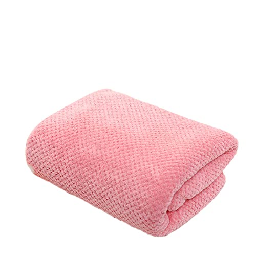 Bath Towel Household Adult Bathing High Density Coral Velvet Beach Towel Large Towel (Two Pcs) (27.6 * 55 Inch)(Pink)