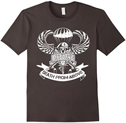 Mens Airborne -Death From Above Tshirt XL Asphalt