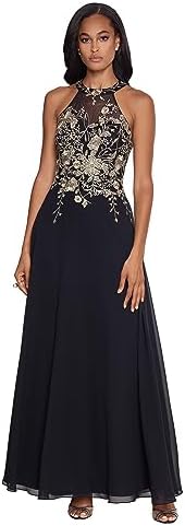 dress the population kathleen Dress the Population Kathleen Ruffled Halter Gown - Dark Cherry