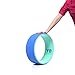 YOGABODY Jumbo Yoga Wheel, The Wonder Wheel, DVD and PDF Pose Chart Included, Teal/Blue