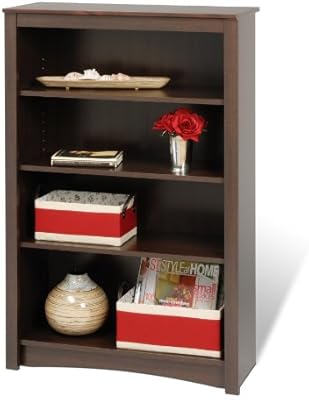 Amazon Com Espresso 4 Shelf Bookcase Furniture Decor
