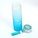 NUOFENG KPOP BTS Bangtan Boys Summer Gradient Frosted Glass Lemon Water Bottle Cup, 17oz (Green)