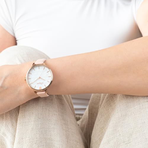 Montre pour Femme - Ronde - Or Rose - 36 mm - Élégante Montre pour Femme en métal avec Mouvement à Quartz - Étanche à 3 ATM - Résistante aux Rayures