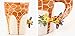 HOMEE 3D Coffee Mug, Handmade Hand Painted Creative Art Mug Ceramic Milk Cups Travel Mug Africa Style Giraffe Christmas gift