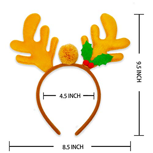 Kiddokids 9 Christmas Headbands Designs Xmas Holiday Prop Photo Booth Decor Party Favors Decoration - Thumbnail 6