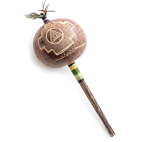 Peruvian Amazon Gourd Rattle - Chakana Large (grapefruit size)