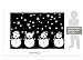 TOTOMO Christmas Window Decal Stickers Four White Snowbabies Decoration