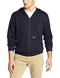 Dickies Mens Lightweight Zip Up Fleece Hoodie, Navy