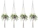 Mkono 4PCS Macrame Plant Hanger Indoor Outdoor Hanging Planter Basket Cotton Rope Home Decor 40 Inch primary