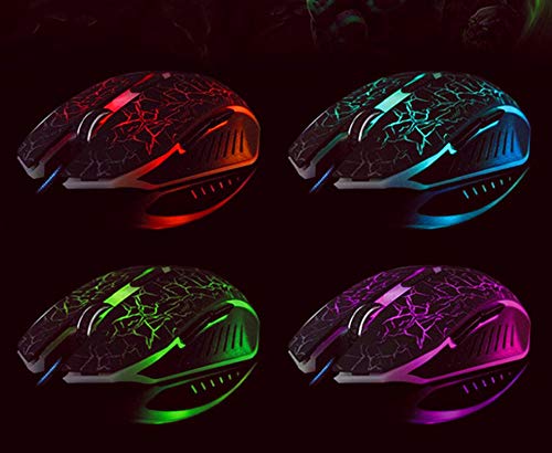 ZXC Illuminated Mouse USB Cable Optical Gaming Mouse Four-Speed Mobile Internet Cafe Business Office Entertainment - Thumbnail 7