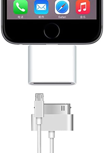 MR ZHU 2 Pack 2 in 1 Micro+30 Pin To 8pin Lightning Adaptor Converter Charge for iPhone7 7plus 6 6s 5 5s se,iPhone 4s to iphone 5 6 7 Plus iPad pro mini air charger adapter