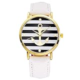 Wensltd(tm) Women Dress Watches Leather Strap Anchor Watches
