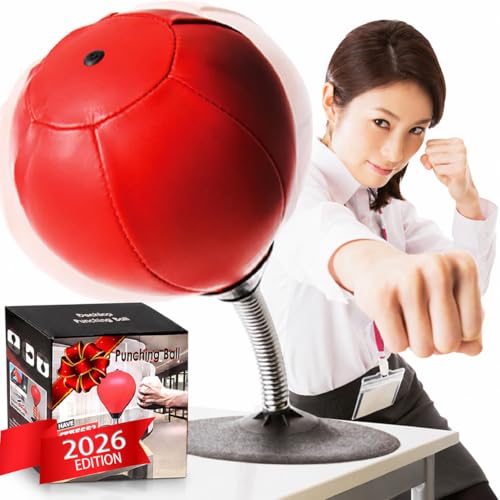 Desktop Punching Bag, [Upgrade, Flexibility] Boxing Bag Speed Balls Boxing High-Performance Spring Chassis & Strong Suction Christmas Thanksgiving Gifts for Kids, Teenagers, Adult