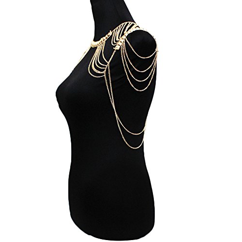 DOTASI Hot Lady Tassels Link Harness Necklace Jewelry Body Shoulder Necklace Body Chain - Thumbnail 3