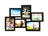 BestBuy Frames Wall Hanging Collage 6 Opening (3 - 4 x 6-Inch and 3 - 5 x 3.5-Inch) Picture Frame, Black