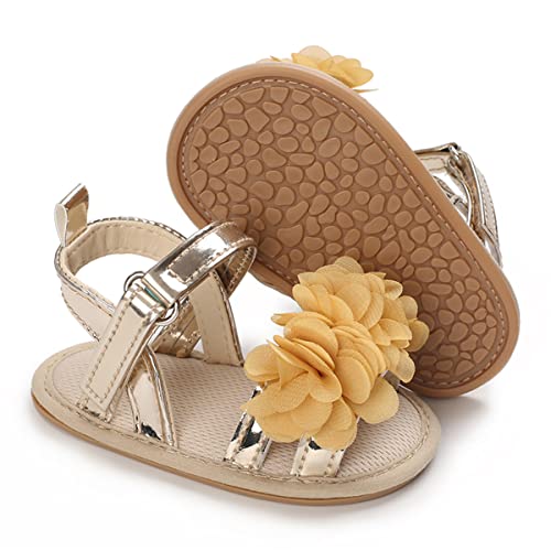LAFEGEN Infant Baby Girls Summer Sandals Newborn Toddler First Walker Crib Dress Shoes