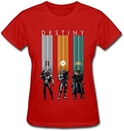 ToWi Women's Destiny Game Hunter &amp; Warlock &amp; Titan Cotton T-shirts Red XL