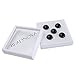 BEADNOVA 5 Pcs 12mm Natural Black Agate Beads Semiprecious Stone Gemstone Round Flat-Back Cabochons Beads Fashion Jewelry Beads Findings Set With Free Jewelry Packing Box